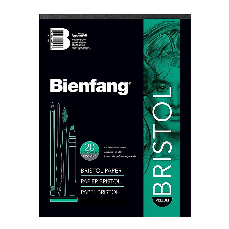 Bienfang 14" x 11" Bristol Sketch Pad, 20 Sheets/Pad (26523) image 1
