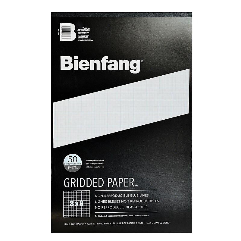 Bienfang Gridded Paper 8 X 8 11 In. X 17 In. Pad Of 50 [Pack Of 2] (2PK-910594) image 1