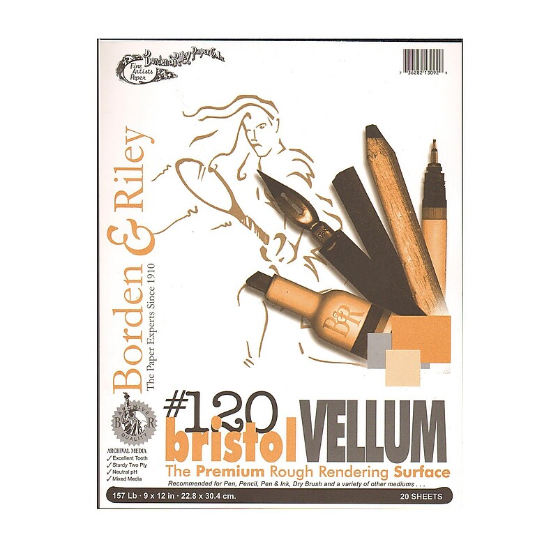 Borden & Riley 12" x 9" Bristol Sketch Pad (33393) image 1