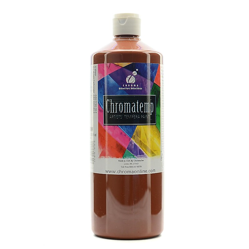 Chroma Inc. Chromatemp Artists' Tempera Paint Brown 32 Oz. [Pack Of 2] (2PK-2602) image 1