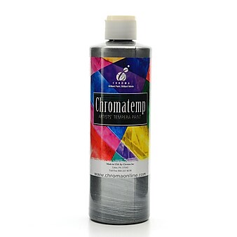 Chroma Inc. Chromatemp Artists' Tempera Paint Metallic Silver 16.9 Oz. [Pack Of 3] (3PK-2431)