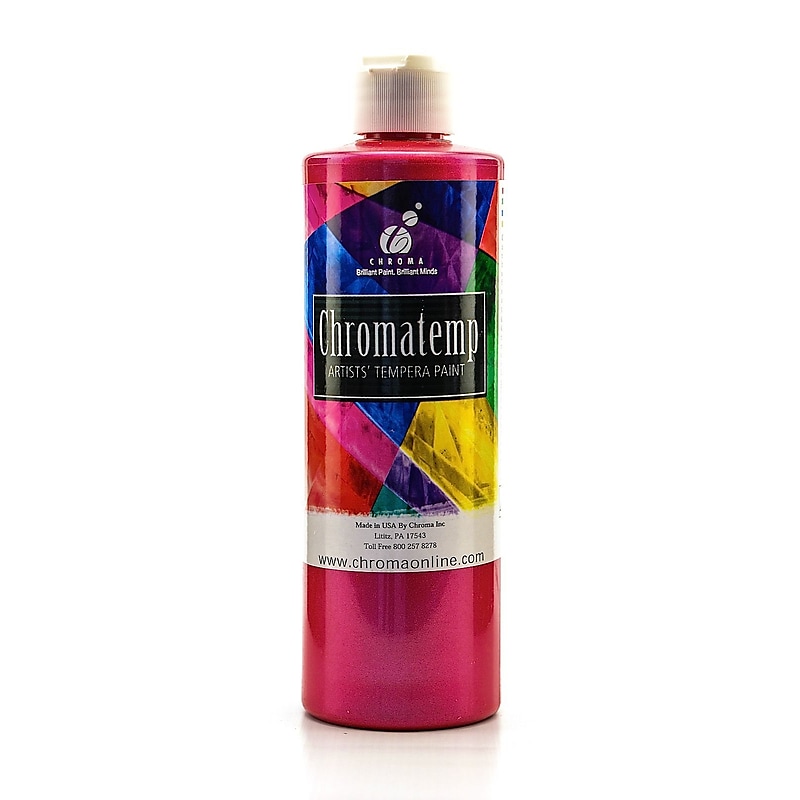 Chroma Inc. Chromatemp Pearlescent Tempera Paint Red 500 Ml [Pack Of 3] (3PK-2430) image 1