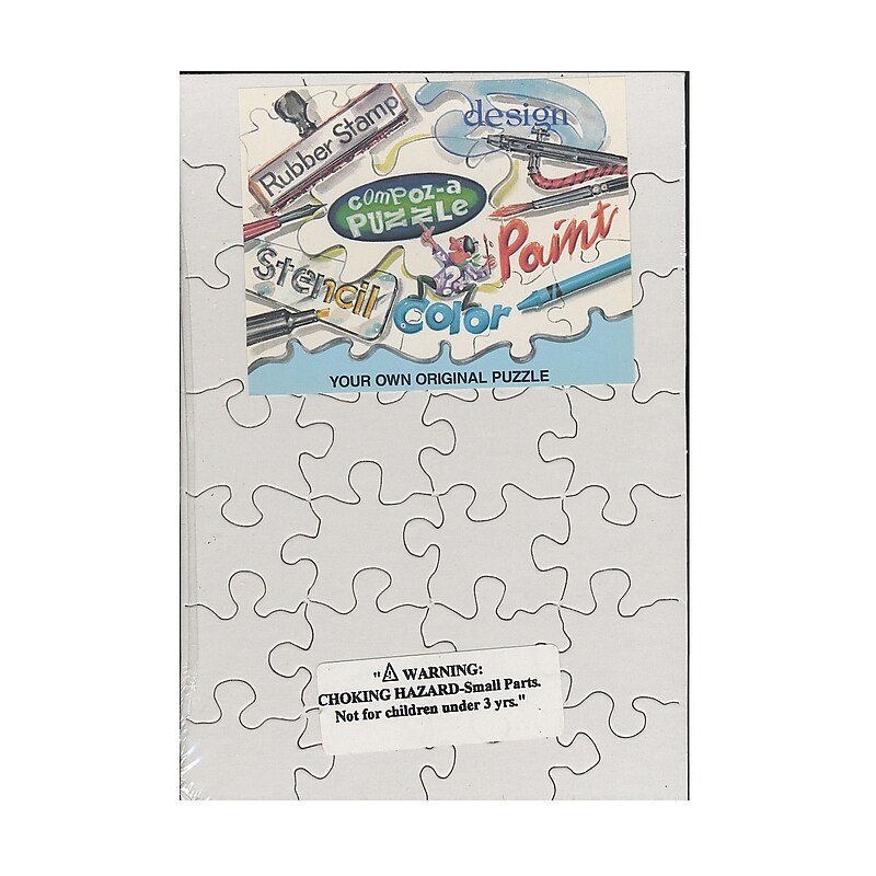 Compoz-A-Puzzle Blank Puzzles 5 1/2 In. X 8 In. 28 Pieces Each Pack Of 8 (96221) image 1