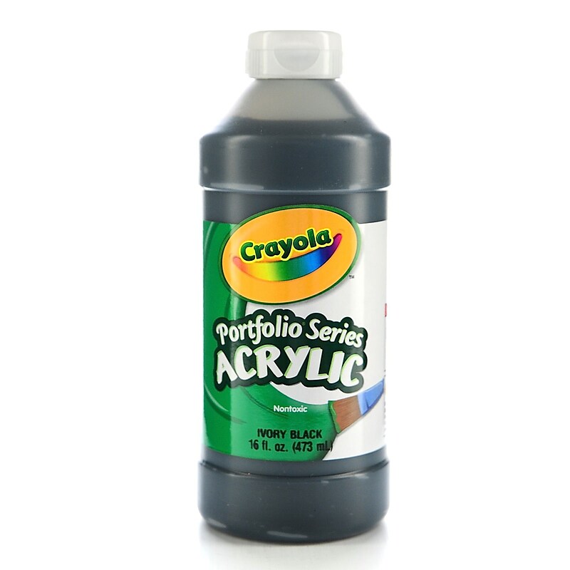 Crayola Portfolio Series Acrylic Paint Ivory Black 16 Oz. [Pack Of 2] (2PK-20-4016-244) image 1