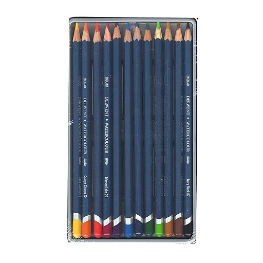  Derwent Colored Pencils, Watercolour, Water Color Pencils,  Drawing, Art, Metal Tin, 12 Count (32881) : Wood Colored Pencils : Arts,  Crafts & Sewing