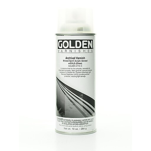 Golden Archival Mineral Spirit Acrylic Spray Varnish Gloss 10 Oz. (7731