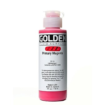 Golden Fluid Acrylics Primary Magenta 4 Oz. (2421-4)