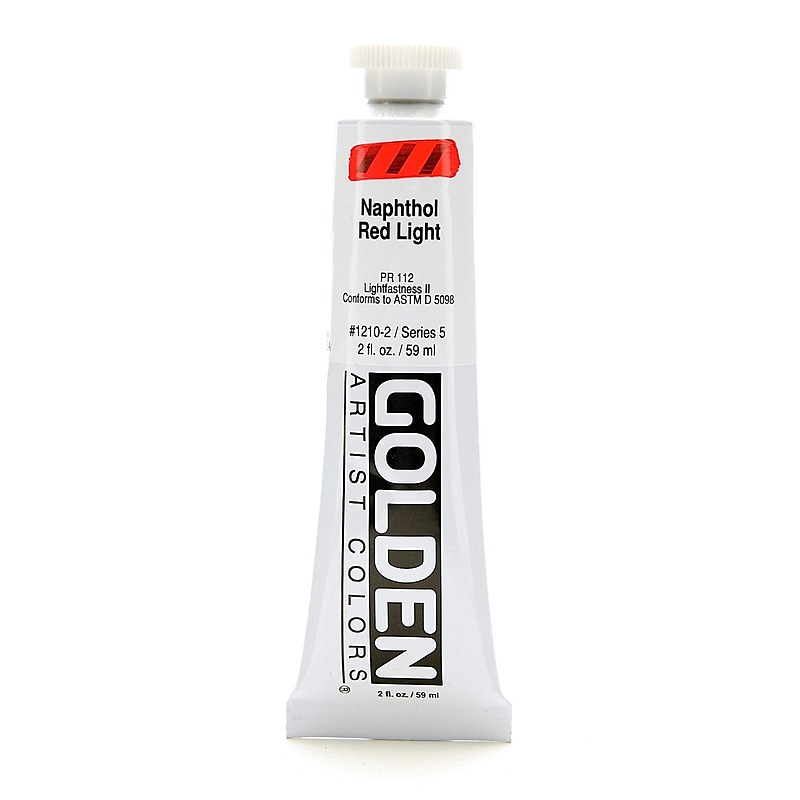 Golden Heavy Body Acrylics Naphthol Red Light 2 Oz. [Pack Of 2] (2PK-1210-2) image 1