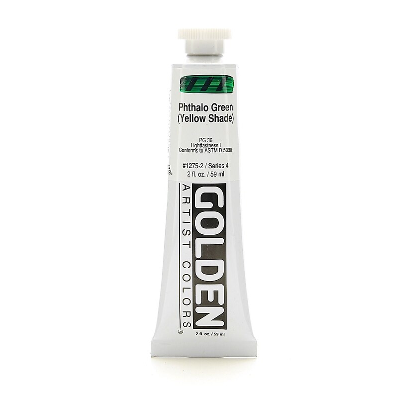 Golden Heavy Body Acrylics Phthalo Green/Yellow Shade 2 Oz. [Pack Of 2] (2PK-1275-2) image 1