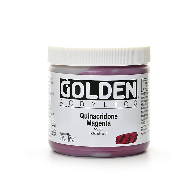 Golden Heavy Body Acrylic Paints Quinacridone Magenta 16 Oz. (1305-6) image 1