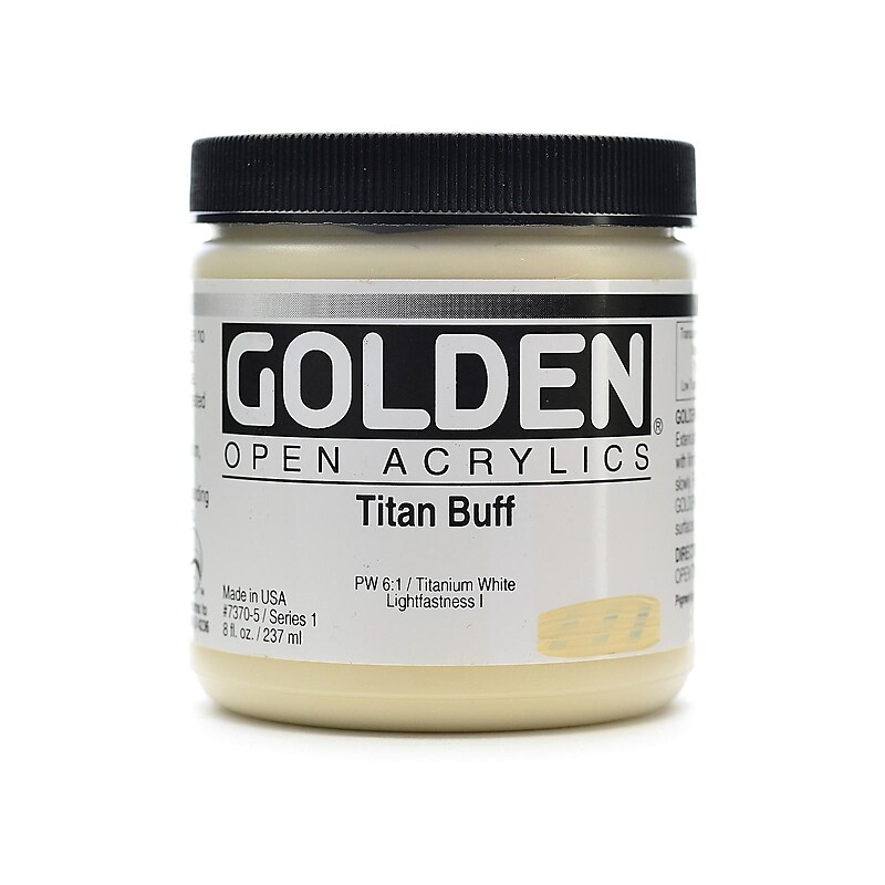 Golden Open Acrylic Colors Titan Buff 8 Oz. Jar (7370-5) image 1
