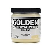Golden Open Acrylic Colors Titan Buff 8 Oz. Jar (7370-5)