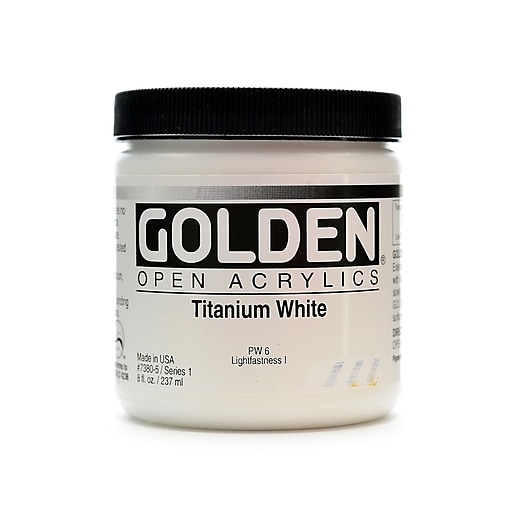 Golden Open Acrylic - Titanium White 8 oz. Jar