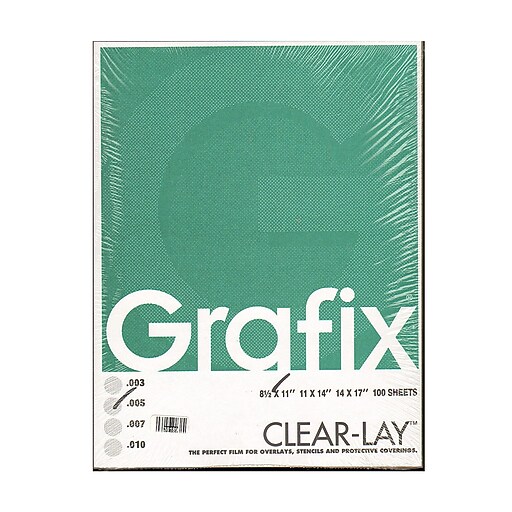 Grafix Clear-Lay Acetate Alternative 0.005 In. 8 1/2 In. X 11 In. Pack ...