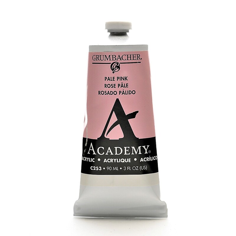 Grumbacher Academy Acrylic Paint Colors Pale Pink 3 Oz. (90 Ml) [Pack Of 3] (3PK-C253) image 1