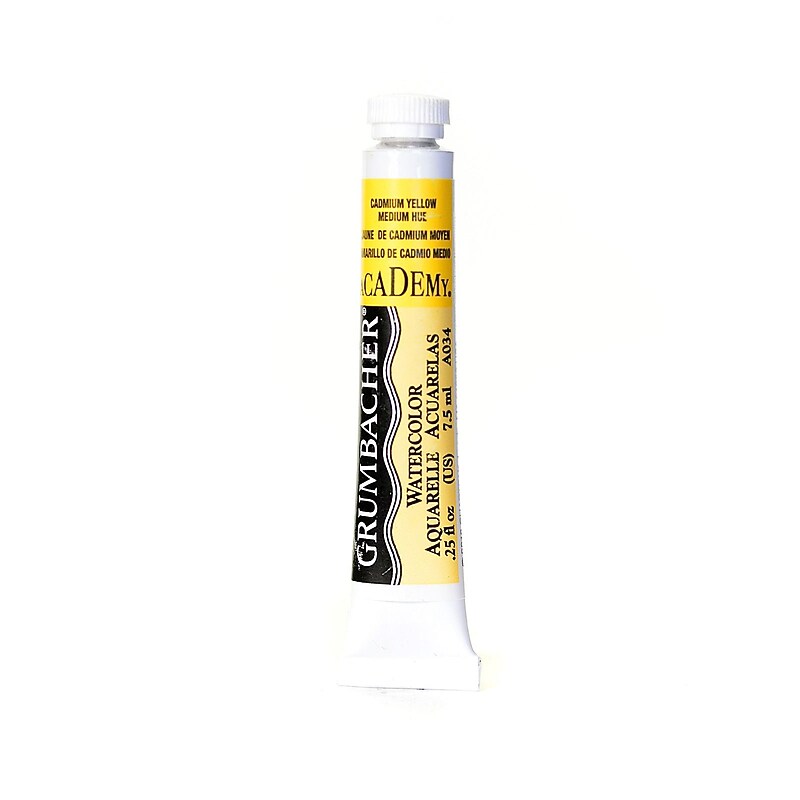 Grumbacher Academy Watercolors Cadmium Yellow Medium Hue [Pack Of 4] (4PK-A034) image 1