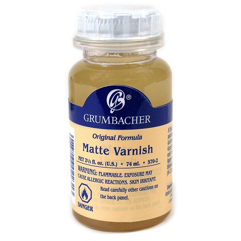 Grumbacher Matte Varnish (Transparent) 2 1/2 Oz. Bottle (570-2) image 1