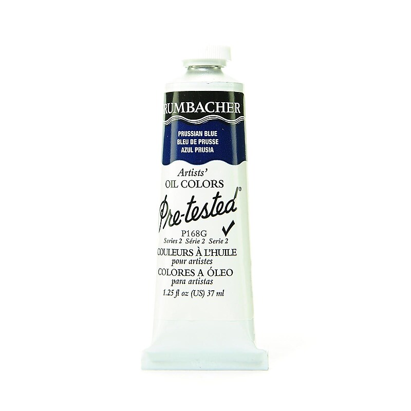 Grumbacher Pre-Tested Artists Oil Colors Prussian Blue P168 1.25 Oz. [Pack Of 2] (2PK-P168G) image 1