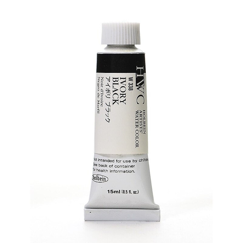 Holbein Artist Watercolor Ivory Black 15 Ml [Pack Of 2] (2PK-W338) image 1