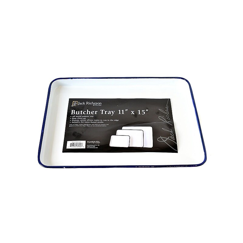 Jack Richeson Butcher Tray 11 In. X 15 In. Oblong White (400240) image 1