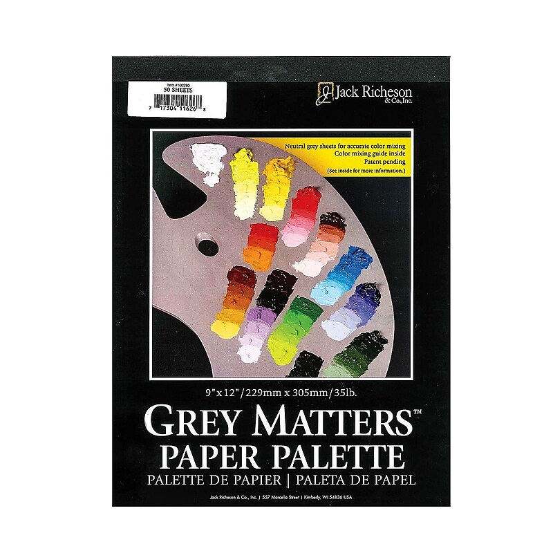 Jack Richeson Grey Matters Paper Palettes 12 In. X 16 In. [Pack Of 2] (2PK-100281) image 1