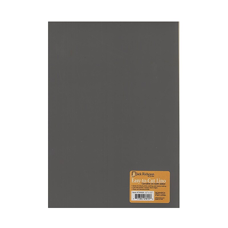 Jack Richeson Unmounted Easy-To-Cut Linoleum 12 In. X 12 In. [Pack Of 2] (2PK-799009) image 1