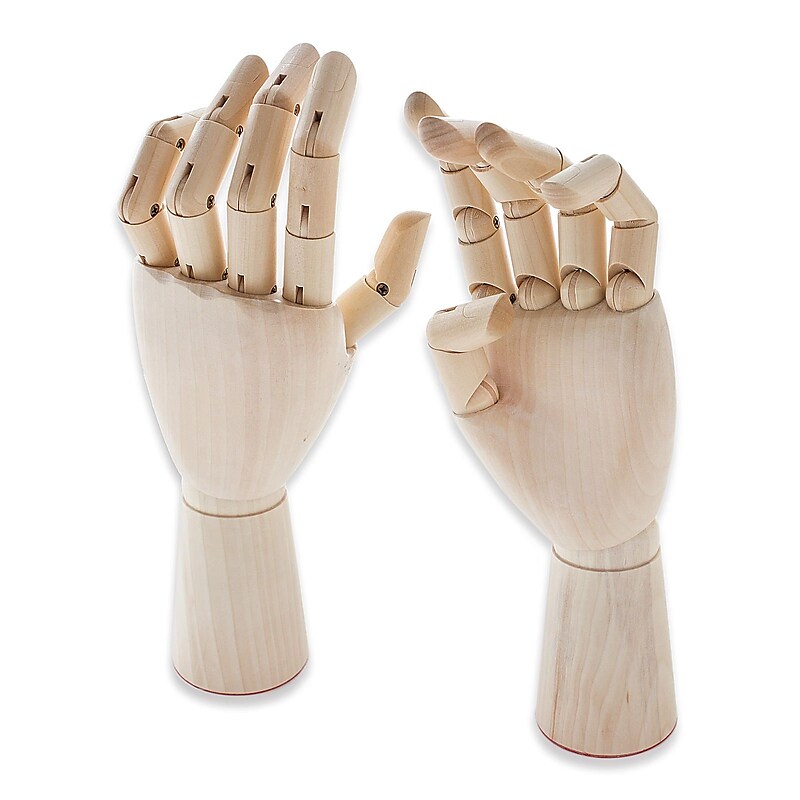Jack Richeson Wood Hand Manikins Adult Male Left Hand (710220) image 1
