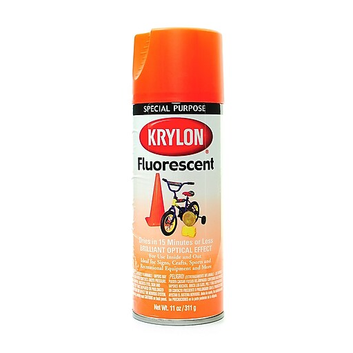 Krylon Fluorescent Spray Paint Red Orange (K03101) at Staples