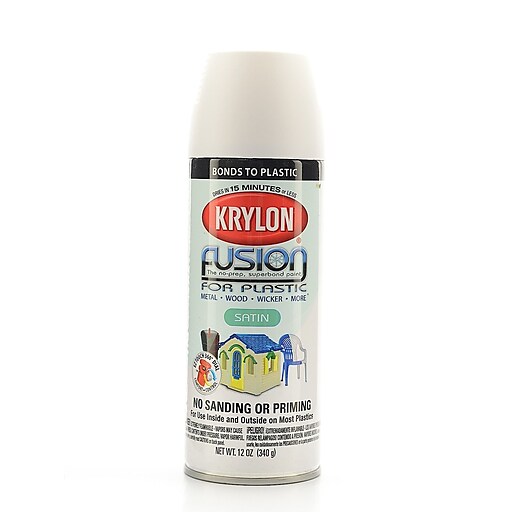 Krylon Fusion Spray Paint For Plastic White Satin (2420