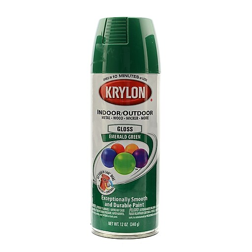 Shop Staples for Krylon Indoor/Outdoor Spray Paint Gloss Emerald Green