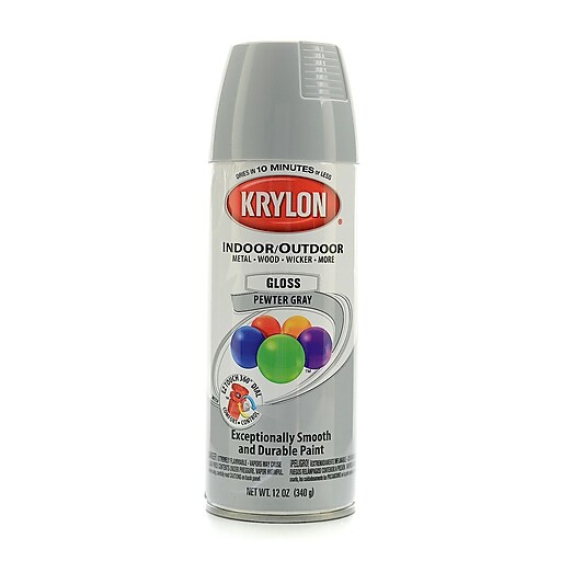 Krylon Indoor/Outdoor Spray Paint Gloss Pewter Gray (51606) at Staples