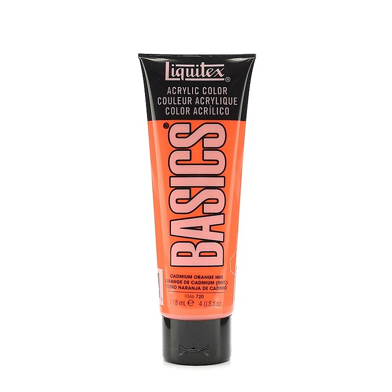 Liquitex Basics Acrylics Colors Cadmium Orange Hue 4 Oz. Tube [Pack Of 3] (3PK-1046720) image 1