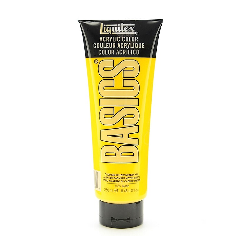 Liquitex Basics Acrylics Colors Cadmium Yellow Medium Hue 8.5 Oz. Tube (4385161) image 1