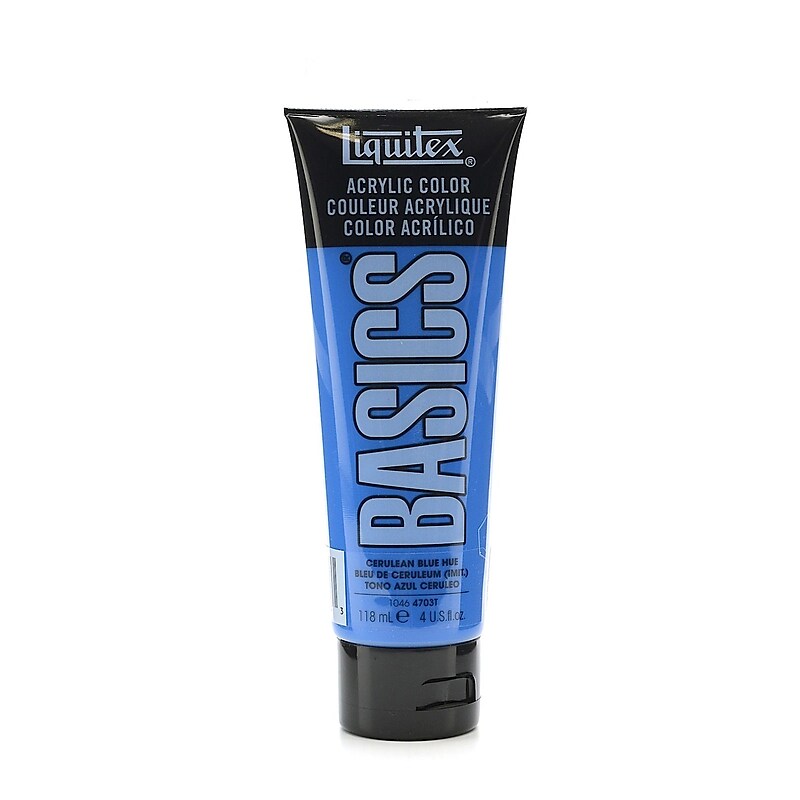 Liquitex Basics Acrylics Colors Cerulean Blue Hue 4 Oz. Tube [Pack Of 3] (3PK-1046470) image 1