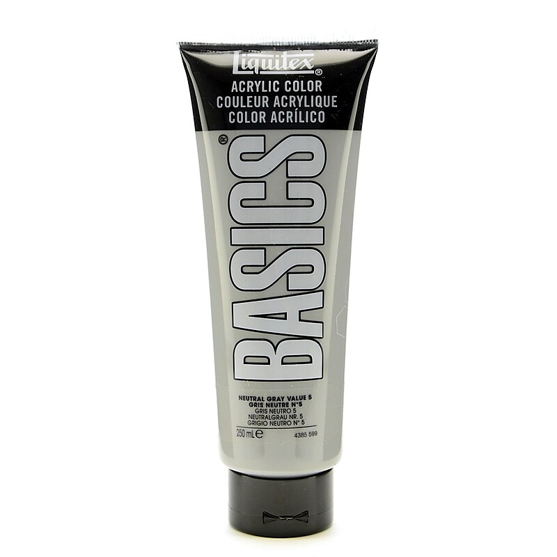 Liquitex Basics Acrylics Colors Neutral Gray Value 5 8.5 Oz. Tube (4385599) image 1