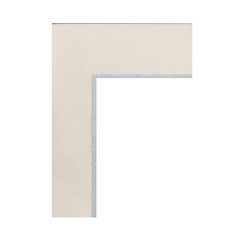 Logan Graphic Products Palettes Pre-Cut Mats Double Rectangle Seashell White/Silver 16 In. X 20 In. (M606-51) image 1