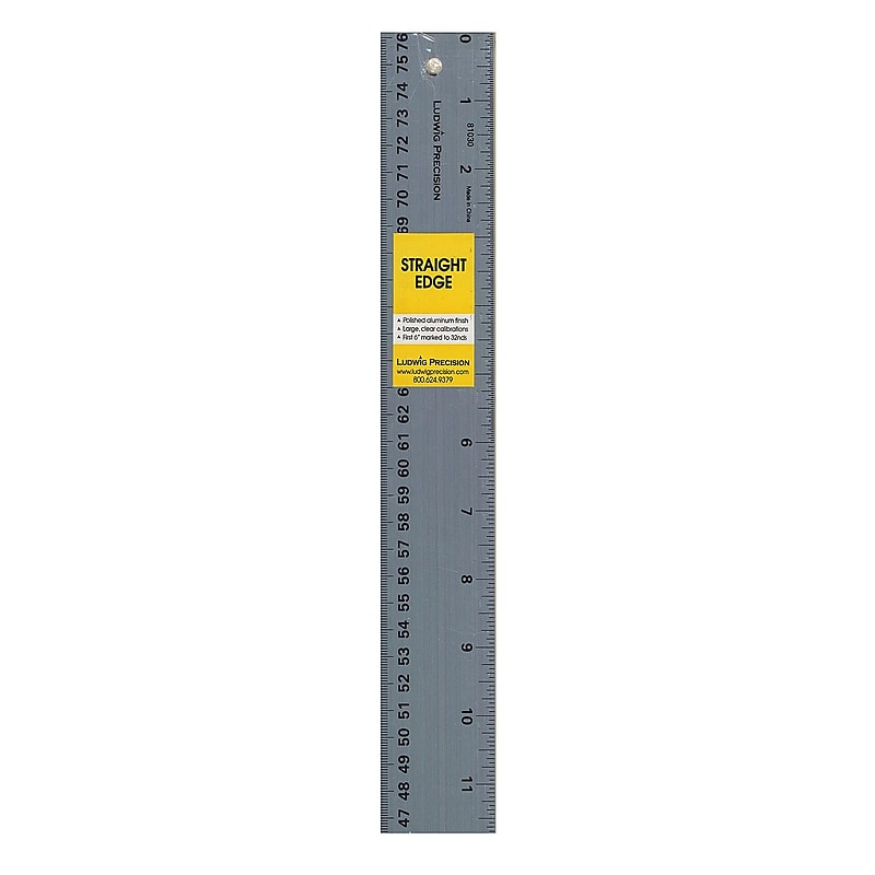 Ludwig Precision Aluminum Straight Edge 30 In. [Pack Of 2] (2PK-81030) image 1