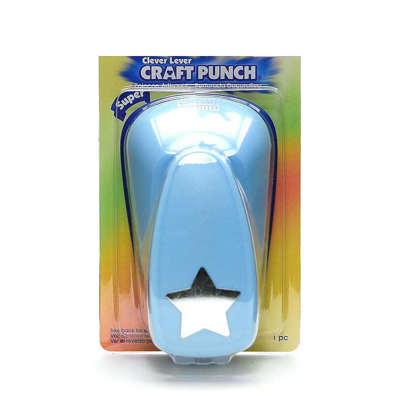 Marvy Uchida Clever Lever Super Jumbo Craft Punch, 2" Super Jumbo Star (71185) image 1