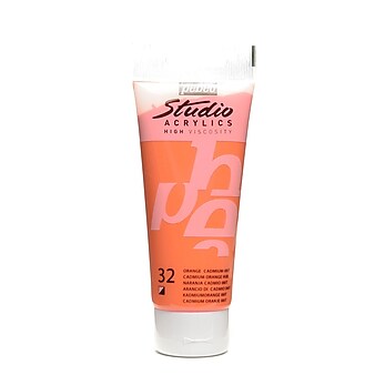Pebeo Studio Acrylic Paint Cadmium Orange Hue 100 Ml [Pack Of 3] (3PK-831-032)