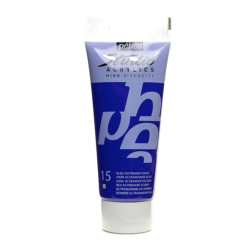 Pebeo Studio Acrylic Paint Dark Ultramarine Blue 100 Ml [Pack Of 3] (3PK-831-015) image 1