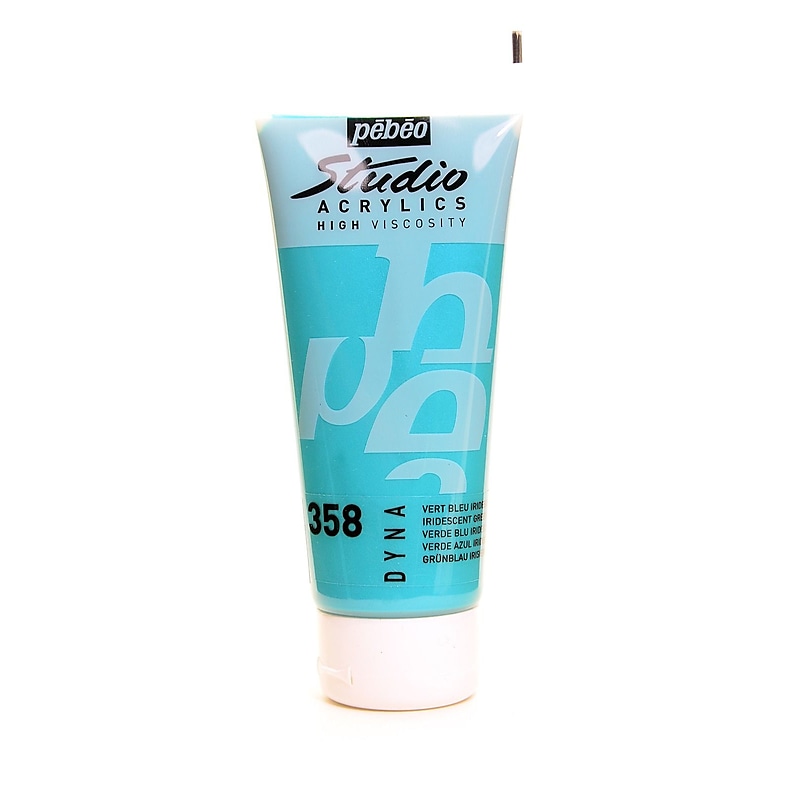 Pebeo Studio Acrylic Paint Iridescent Green/Blue 100 Ml [Pack Of 3] (3PK-832-358) image 1