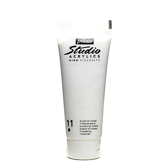 Pebeo Studio Acrylic Paint Titanium White 100 Ml [Pack Of 3] (3PK-831-011)
