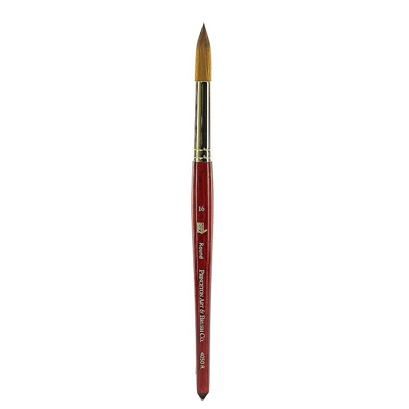 Princeton Art & Brush Heritage Short Handle Watercolor Synthetic Bristle, Round Brush (PBXP4050R16) image 1
