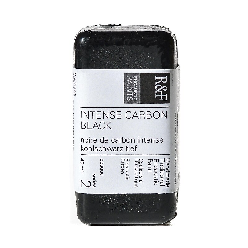 R  And  F Handmade Paints Encaustic Paint Intense Carbon Black 40 Ml [Pack Of 2] (2PK-1027) image 1