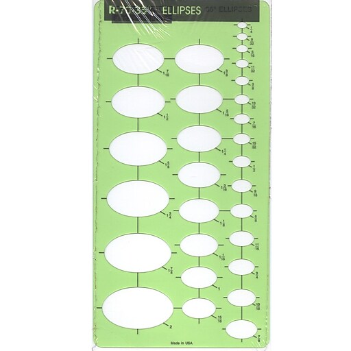 Rapidesign Ellipses Drafting Templates Individual Ellipse Series 35