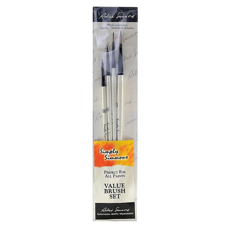 Robert Simmons Simply Simmons Value Brush Sets Dot The Eyes Set Set Of 4 (255400007) image 1
