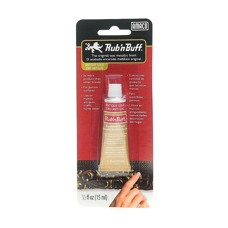 Rub 'N Buff The Original Wax Metallic Finish Antique Gold [Pack Of 3] (3PK-76362B) image 1