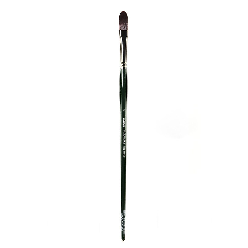 Silver Brush Ruby Satin Series Synthetic Brushes Long Handle 8 Filbert 2503 (2503-8) image 1