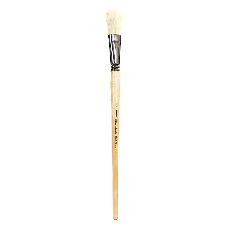 Silver Brush Silver Jumbo Oil Brushes Chisel 1 In. (8035-1) image 1