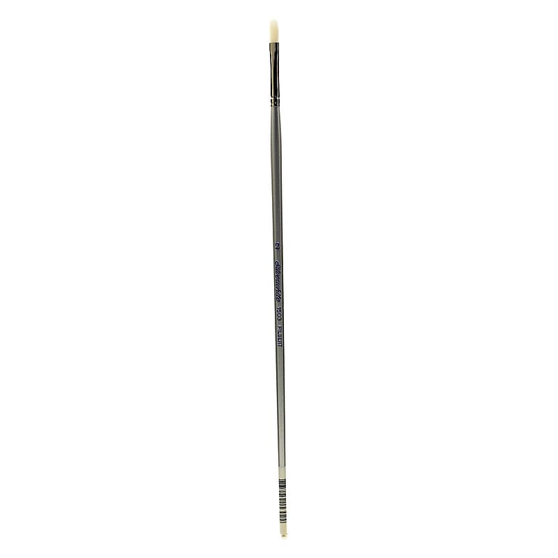 Silver Brush Silverwhite Series Synthetic Brushes Long Handle 2 Filbert (1503LH-2) image 1